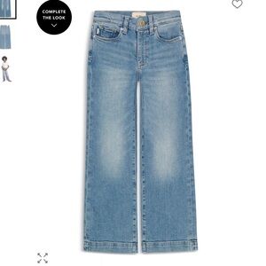 DL1961 Girls’ Lily High Rise Wide Leg Jean in Ravello